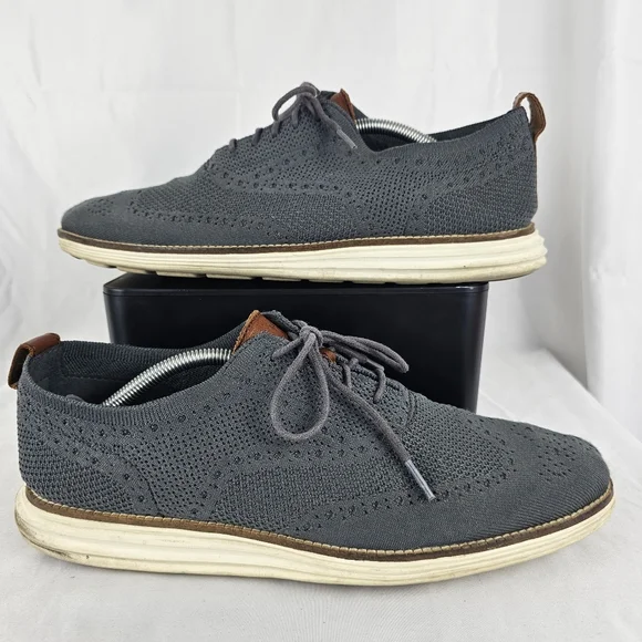 Cole Haan Men\'s Grand OS Wingtip Oxford Shoes Gray Size 10.5. Cole Haan Grand Series Mens Size 10.5M Gray Classic Wingtip  main image 3